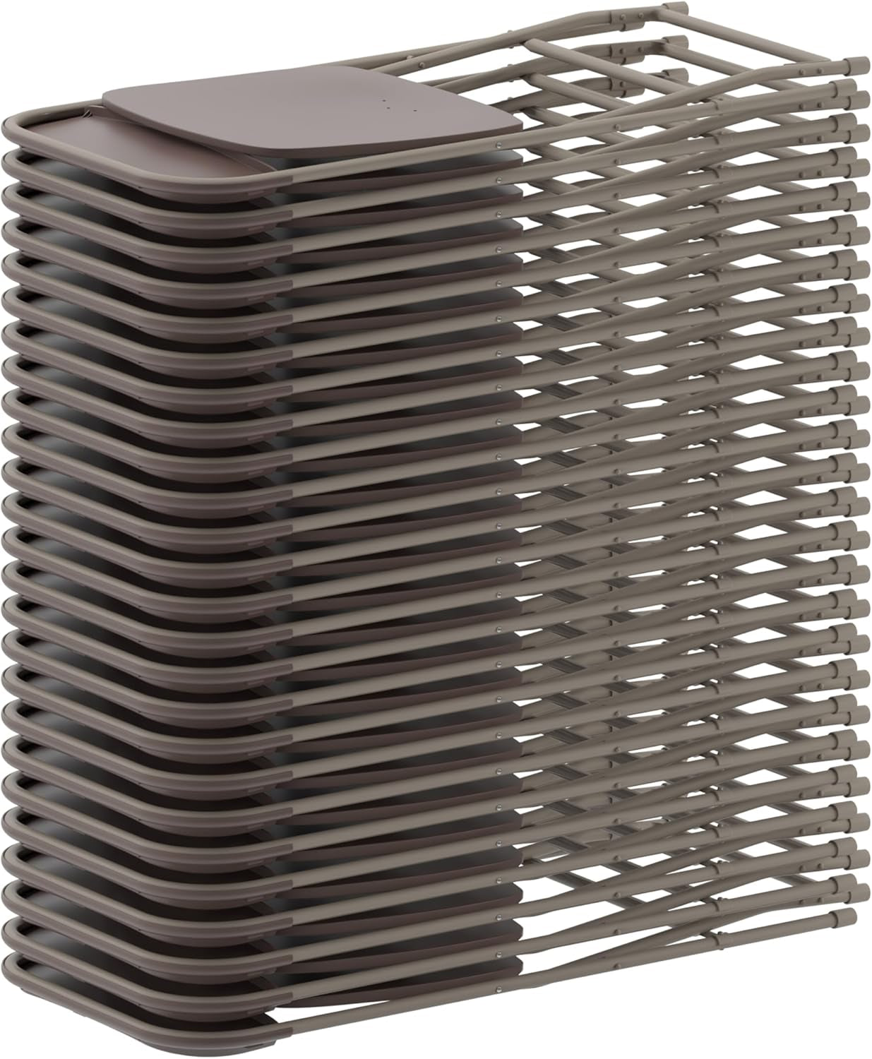 Hercules Series Plastic Folding Chair - Brown - 4 Pack 650LB Weight Capacity Comfortable Event Chair-Lightweight Folding Chair