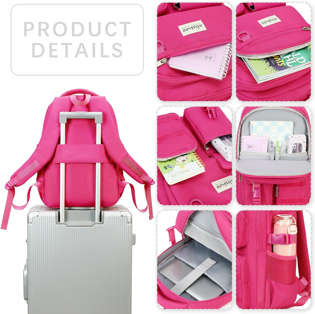 Large Heavy Duty Backpack for School College Bookbag Casual Multi Pocket Travel Backpacks