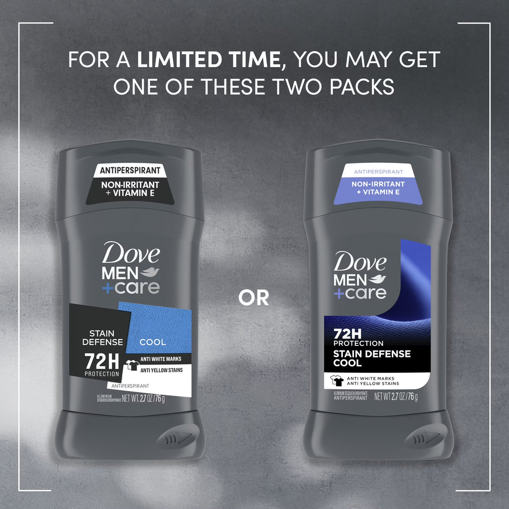 Stain Defense Long Lasting Men'S Antiperspirant Deodorant Stick, Cool, 2.7 Oz Twin Pack