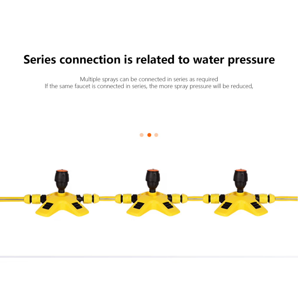 Garden Watering Sprinkler,Lawn Sprinkler,360 Degree Rotating Lawn Sprinkler Large Area Coverage - Adjustable, Weighted Gardening Watering System