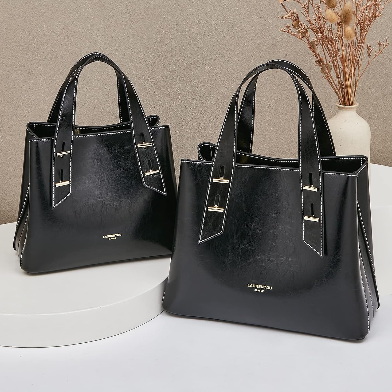 Women Crossbody Handbags Genuine Leather Satchel Handbags for Women Top-Handle Shoulder Tote Purses