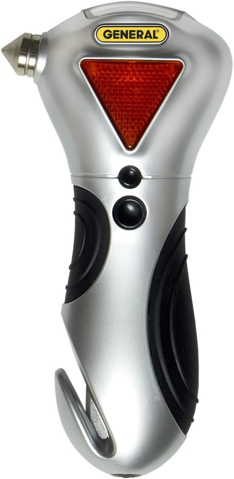 7902 4-In-1 Car Escape Tool - Window Breaker, Seat Belt Cutter, Flashing Hazard Light, LED Flashlight