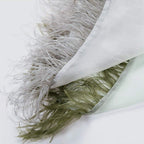 2 Yards Natural & Soft Ostrich Feathers Fringe Trims Ribbon - Used for Dress, Sewing Decoration, Craft Clothing, Boots, Wedding Decoration, DIY, Etc (Dark Green)