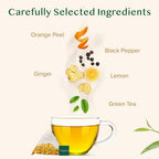 , Turmeric Ginger Herbal Tea Bags (100 Pyramid Tea Bags) Caffeine Free, Non GMO, Gluten Free | 100% Pure Herbal Blend - Savory & Spicy | Whole Loose Leaf Tea Bags