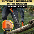 High Limb Rope Saw for Trees, 25.5" Cable Saw with 11 Teeth | Stainless Steel Pocket Chainsaw for Camping, Hiking & Survival Gear, Cuts Branches up to 5 In, Folding Storage Bag Included