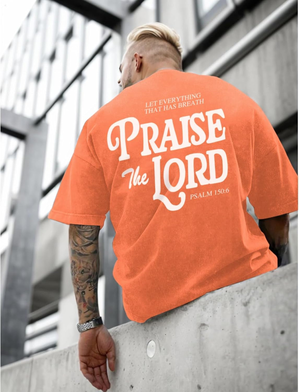 Christian Jesus Shirts for Men Religious Praise the Lord Bible Verse Shirt Oversized Graphic Tees Acid Wash Tshirt