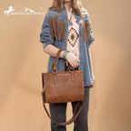 Tote Bag for Women Western Tooling Handbags Embroidered Concho Crossbody