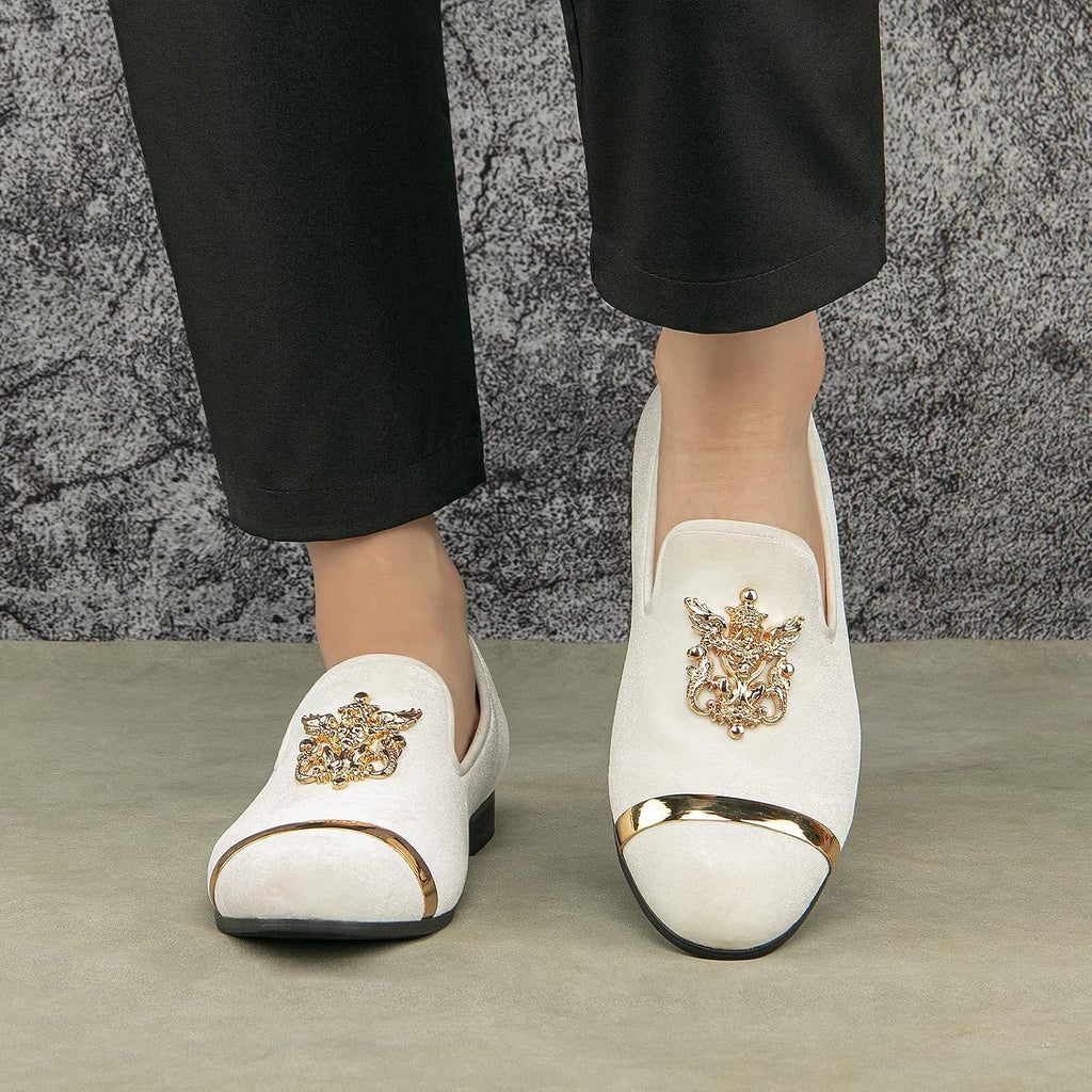 Men'S Fashion Classic Microfiber PU Leather Loafers and Weeding Dress Shoes for Men