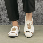 Men'S Fashion Classic Microfiber PU Leather Loafers and Weeding Dress Shoes for Men