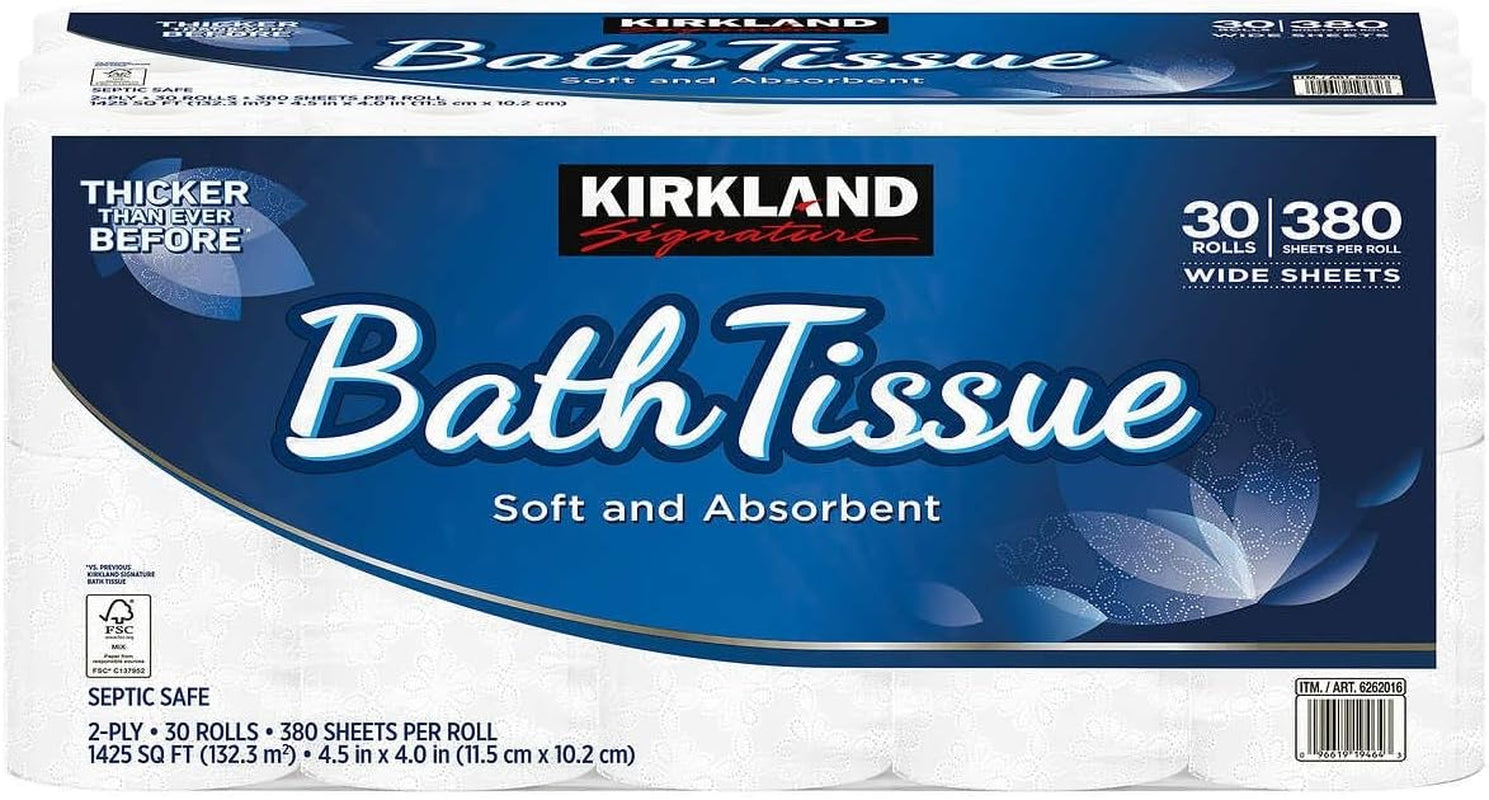 Signature Bath Tissue, 2-Ply, 380 Sheets, 30 Rolls