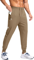 Men'S Joggers with Zipper Pockets Lightweight Athletic Workout Pants Quick Dry Sweatpants for Men Running Hiking