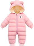 Baby Boy Snowsuit Newborn Girl Winter Coat Toddler Jacket Clothes | Unisex Boys Girls Items Hoodie Toddler Fleece Snow Suits for Infant Jumpsuit Warm Outfits 0-6M, 6-12M, 12-18M,18-24M Options