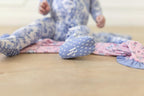 Posh Peanut Footie Pajamas for Baby Girls – Sleepers in Ultra-Soft Viscose from Bamboo with 2-Way Zipper & Ruffle Trim