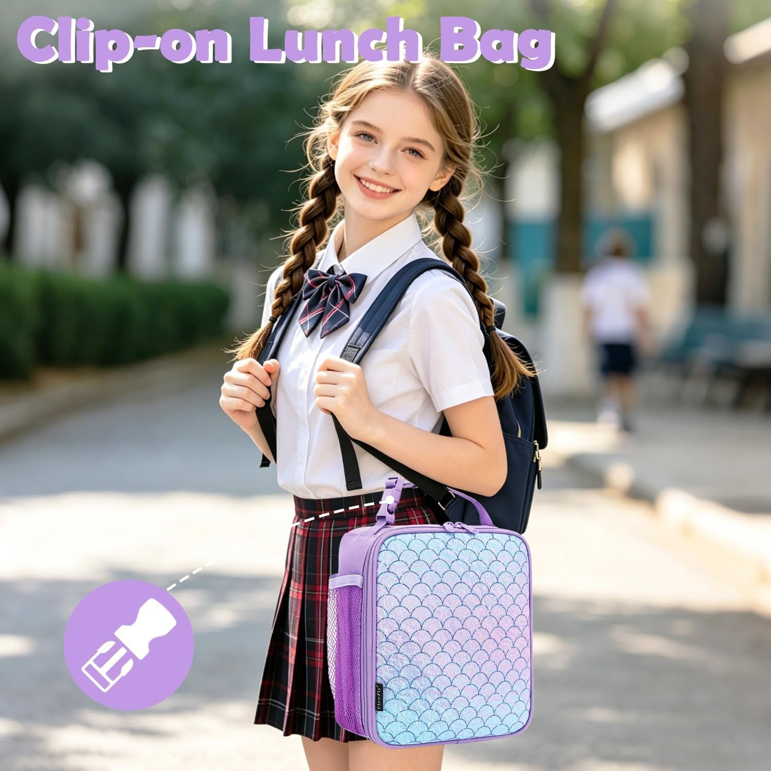 Kids Lunch Box Insulated Soft Bag Mini Cooler Back to School Thermal Meal Tote Kit for Girls, Boys, Scale