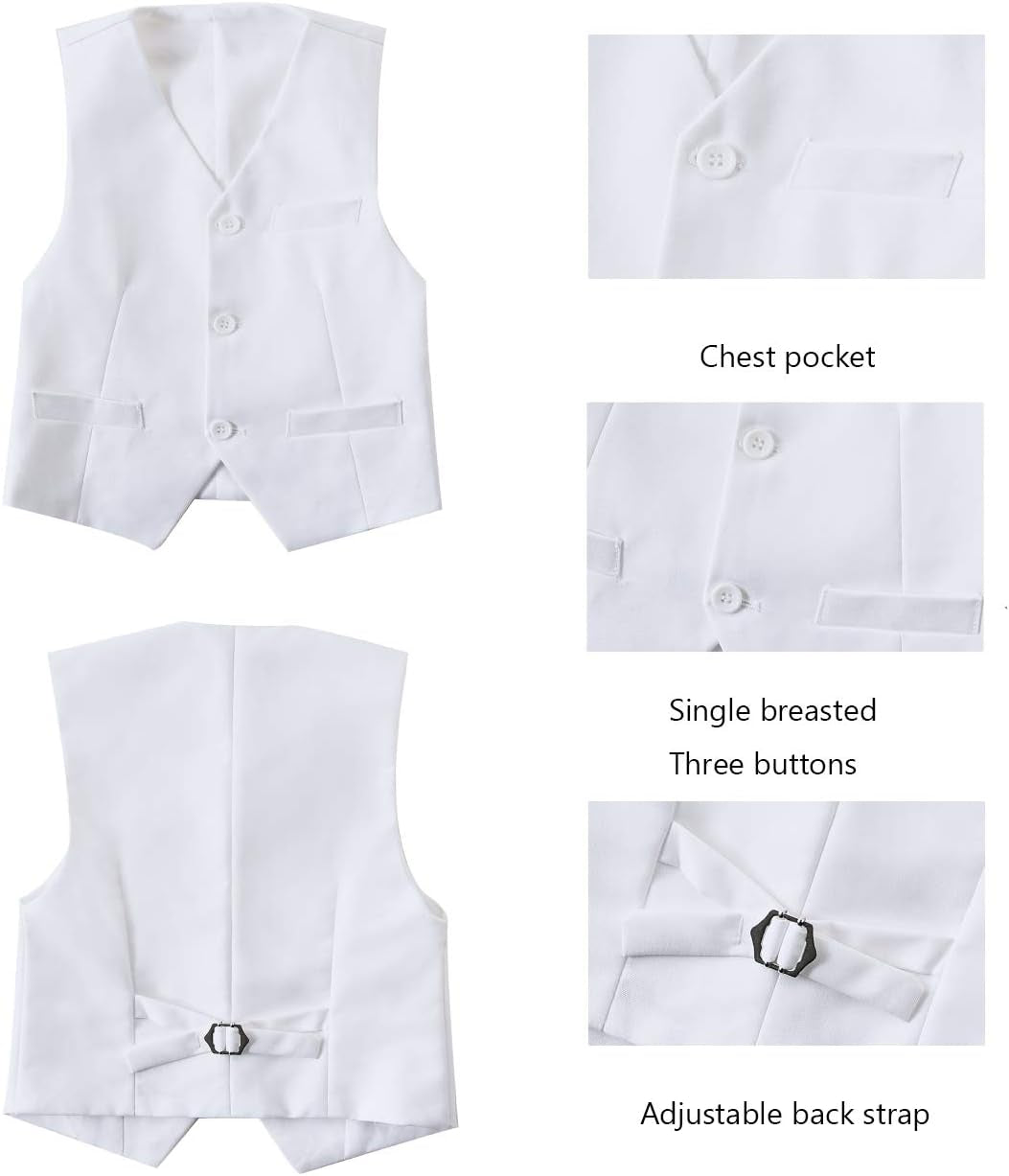 Boys Vest Set Formal Dress Suits Wedding Outfit Dresswear