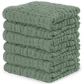 Muslin Baby Washcloths 10"X10" 6 Pk - Fern
