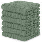 Muslin Baby Washcloths 10"X10" 6 Pk - Fern