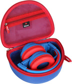 Kids Headphones Case Suitable for Iclever BTH12 / HS19 / BTH26 / Joyspark-T5 / Candy Bila BH03 / Earfun/Imyb/Midola MD-B01 / Noot Products Foldable Kids Headphones (Blue) (Blue and Red)