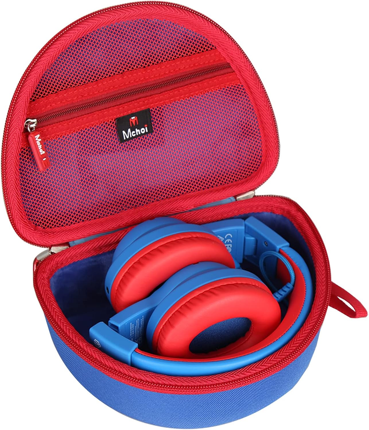 Kids Headphones Case Suitable for Iclever BTH12 / HS19 / BTH26 / Joyspark-T5 / Candy Bila BH03 / Earfun/Imyb/Midola MD-B01 / Noot Products Foldable Kids Headphones (Blue) (Blue and Red)