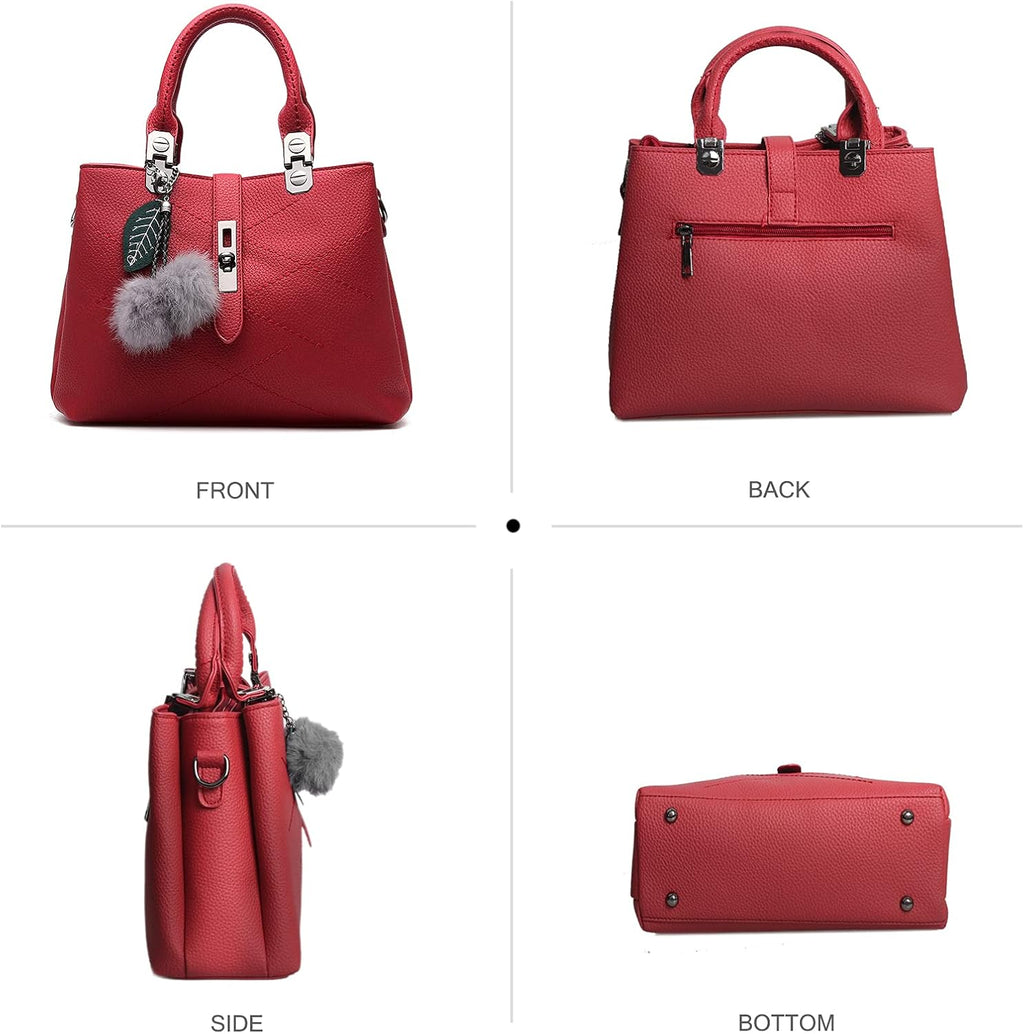 2026 Women Handbags Fashion Ladies Shoulder Handbags Tote Bag Top Handle Bag Waterproof PU Leather Bag