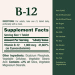 Vitamin B12 1000 Mcg Supplements, Supports Energy Metabolism, 200 Ct
