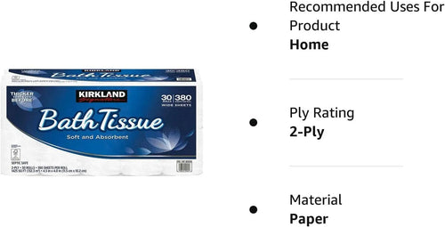 2-Ply Bath Tissue, 30 Rolls