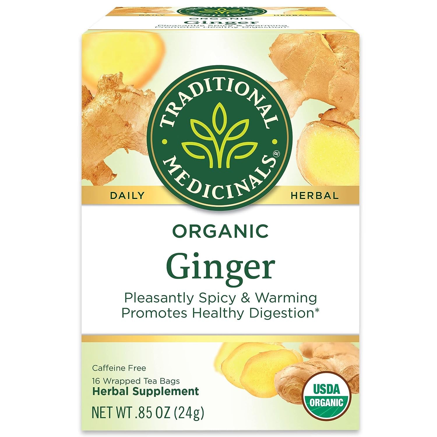 Organic Ginger Herbal Tea - 16 Count (Pack of 2)