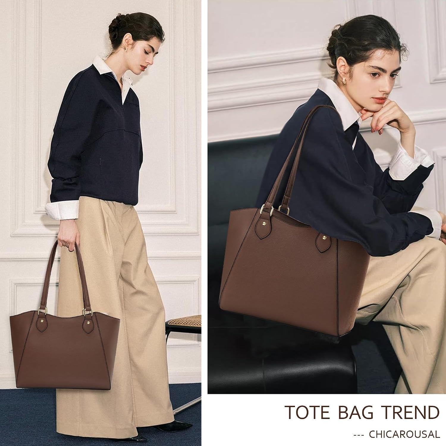 Tote Handbags Purses for Women PU Leather Womens Shoulder Bag | Large Tote Bag for Women, Shoulder Purse, Vegan Leather Purses for Women, Women'S Handbags