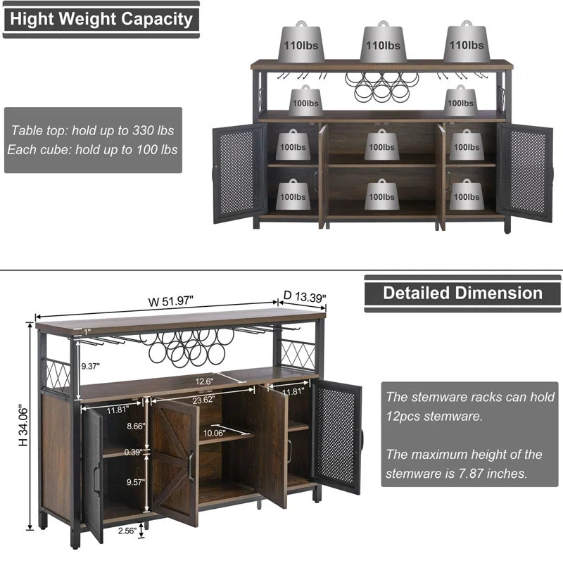 Shik 51.97'' Bar Cabinet