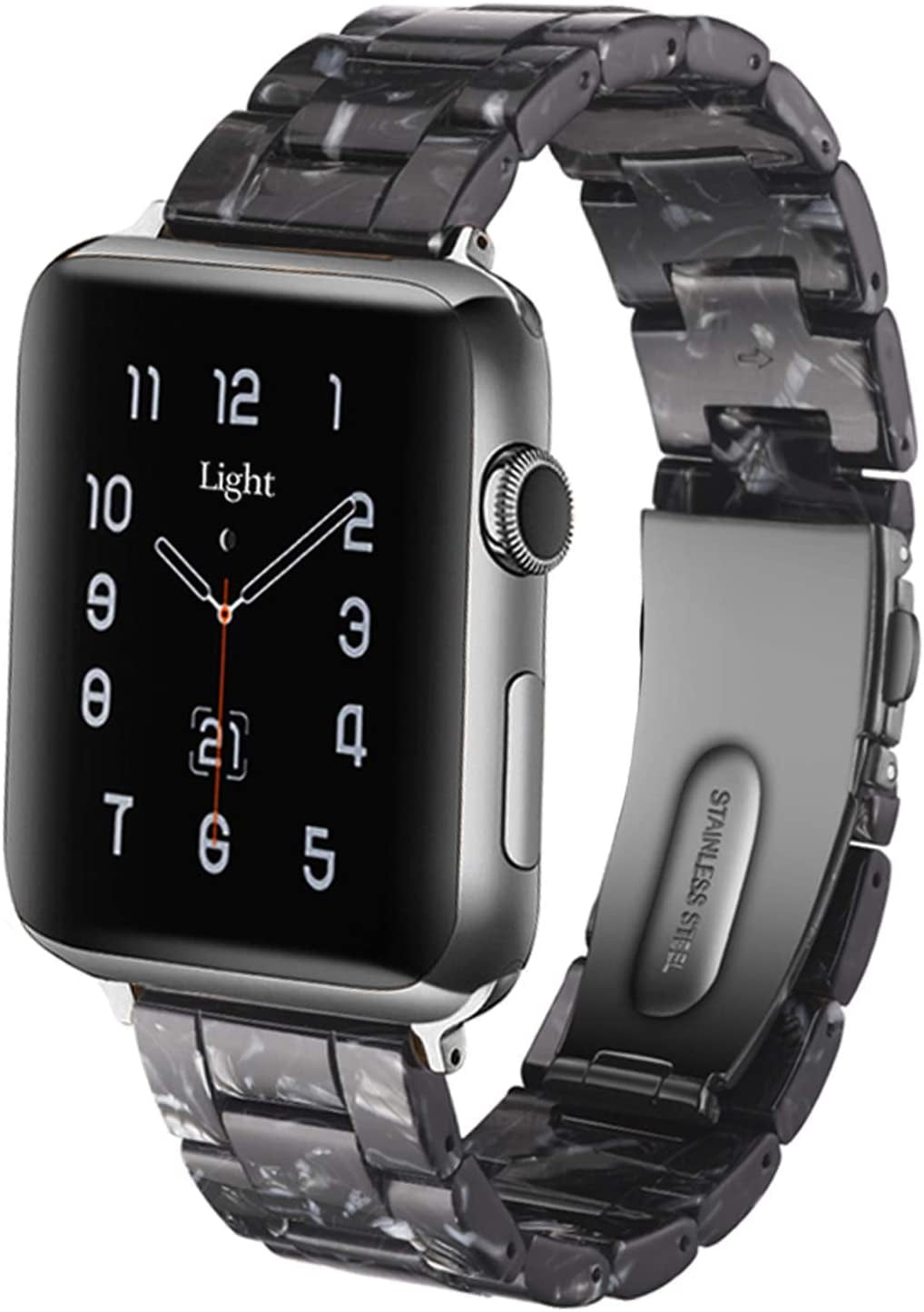 Apple Watch Bands-Fashion Lightweight Resin Iwatch Bands for Women Men 38Mm/40Mm/41Mm/42Mm(Series 11 10), 49Mm/46Mm/45Mm/44Mm/42Mm(S 3 2 1), Compatible with Apple Watch Series 11 SE 10 9 8 7 6 5 4 3 Ultra