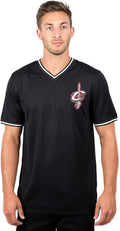 Men'S NBA Official Jersey V-Neck Mesh Short Sleeve Tee Shirt