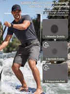 Men'S Cargo Hiking Shorts with Belt | Quick Dry, Lightweight, Durable, Waterproof, Multi Pockets, for Outdoor Tactical Work