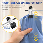 Skirt Pants Hangers with Clips Space Saving Hanging Closet Organizer 6 Tiers Hanger with 360° Swivel Hook, Finger-Safe Design- College Dorm Room Apartment Essentials 1-Pack