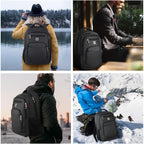 Laptop Backpack,Business Travel anti Theft Slim College Backpack | Water Resistant Durable Computer Bag Gift for Women & Men Fits 15.6 Inch Laptop and Notebook - Black