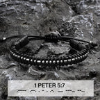 Fathers Day Gift, Gifts for Men Morse Code Bracelets for Men 2026 Graduation Gifts Mens Bracelet for Him Boyfriend Husband Leather Bracelet Motivational Birthday Jewelry Stocking Stuffers