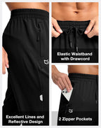 Men'S Joggers with Zipper Pockets Lightweight Athletic Workout Pants Quick Dry Sweatpants for Men Running Hiking