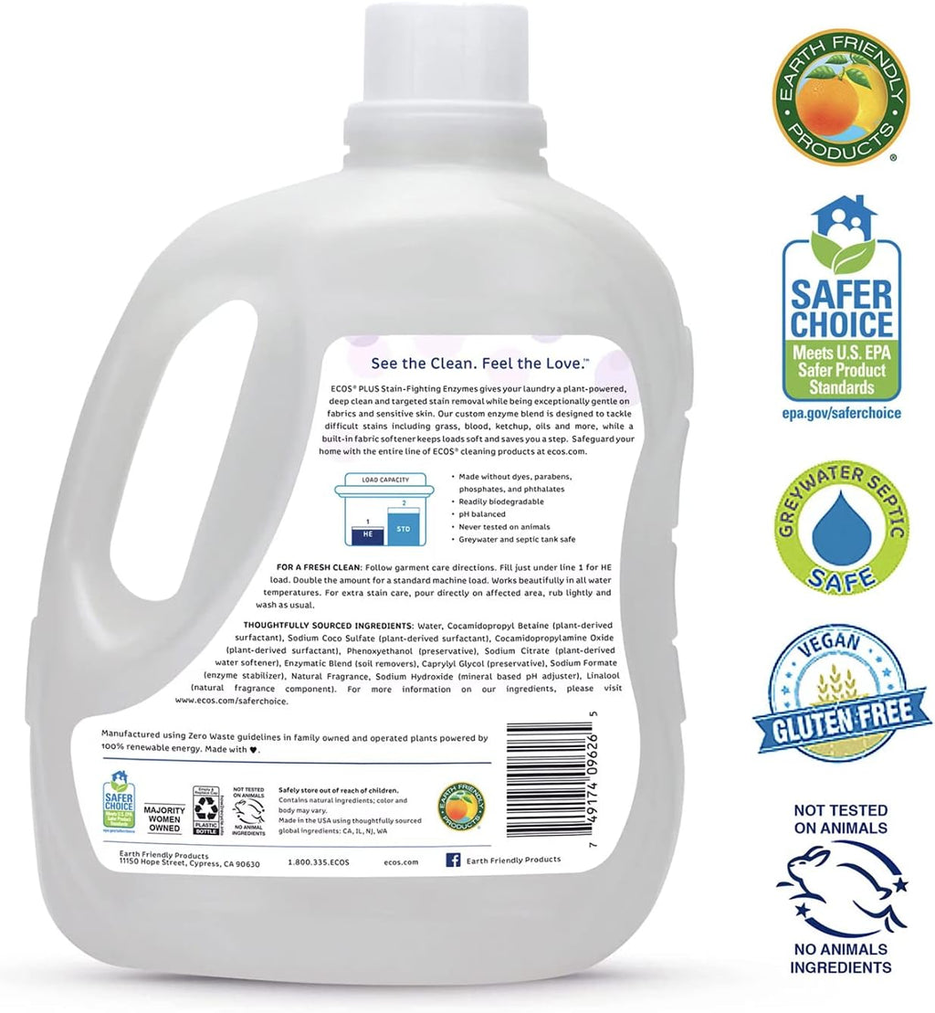 ECOS plus with Stain-Fighting Enzymes  Detergent - 210 Fl. Oz.