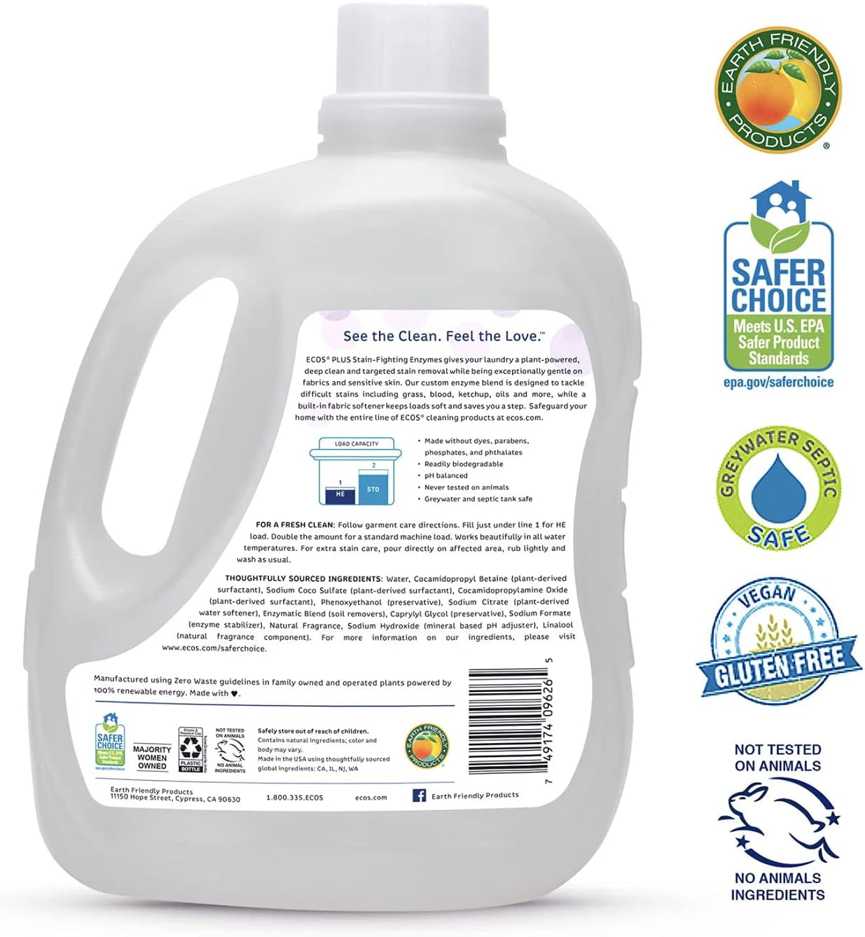ECOS plus with Stain-Fighting Enzymes  Detergent - 210 Fl. Oz.