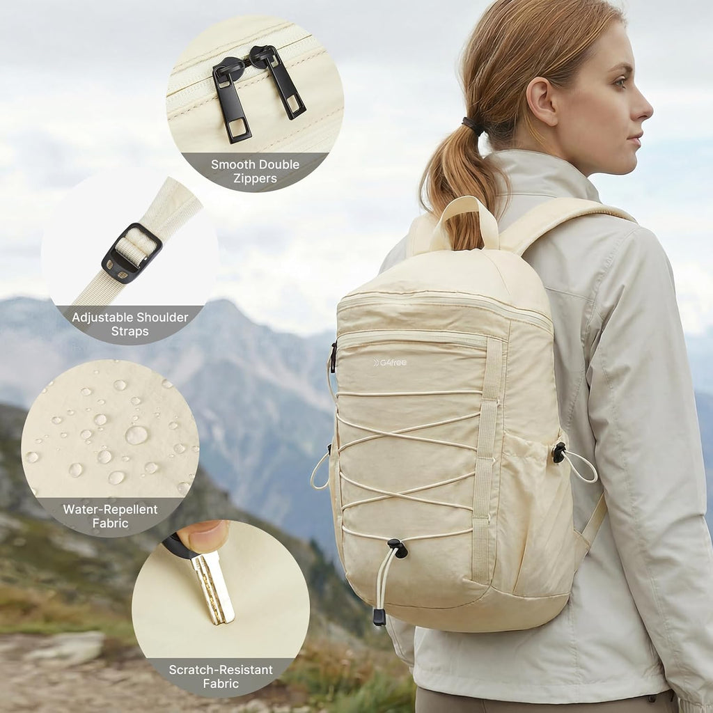 20L Hiking Travel Backpack for Women Men | Lightweight Backpacks with Luggage Trolley Strap, Daypack for Outdoor Daily Camping