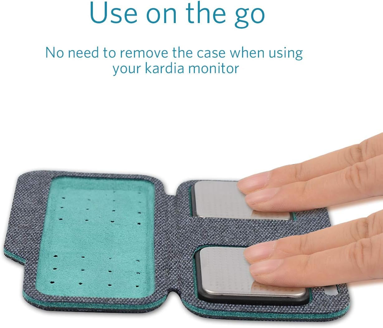 Carrying Case for Kardia Mobile EKG Monitor - Travel Kardia Case Fits in Pocket, Features Magnetic Closure to Keep Kardia Device Safe on the Go, NOT Fit Kardiamobile 6L,Dark Blue