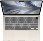 Compatible with 2024 2023 2022 Macbook Air 13 Inch Case M3 A3113 M2 A2681, Hardshell Case & Keyboardcover & Screenfilm & Type-C Adapter for Mac Air 13.6, Crystal Clear, AT13-KK-CYCL+2TC