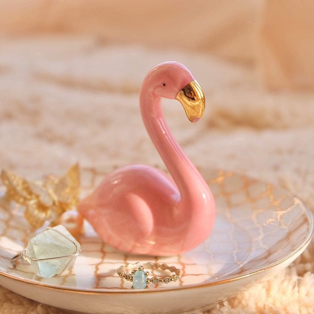 Flamingo Gifts for Women Ring Holder for Jewelry, Pink Decor Flamingo Gift for Women Girls Friend Her Mom Mothers Day Birthday Christmas Thanksgiving Valentines