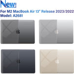 Compatible with 2024 2023 2022 Macbook Air 13 Inch Case M3 A3113 M2 A2681, Hardshell Case & Keyboardcover & Screenfilm for Mac Air 13.6 with Touch ID, Crystal Clear, KK-CYCL+2