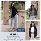 Long Sleeve Womens Cardigan, Thin Lightweight Rayon Sweater Light Cardigans for Women - 3 Pack