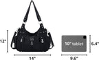 Large Purses and Handbags for Women Washed Faux Leather Crossbody Hobo Satchel Shoulder Handbag Tote Purse