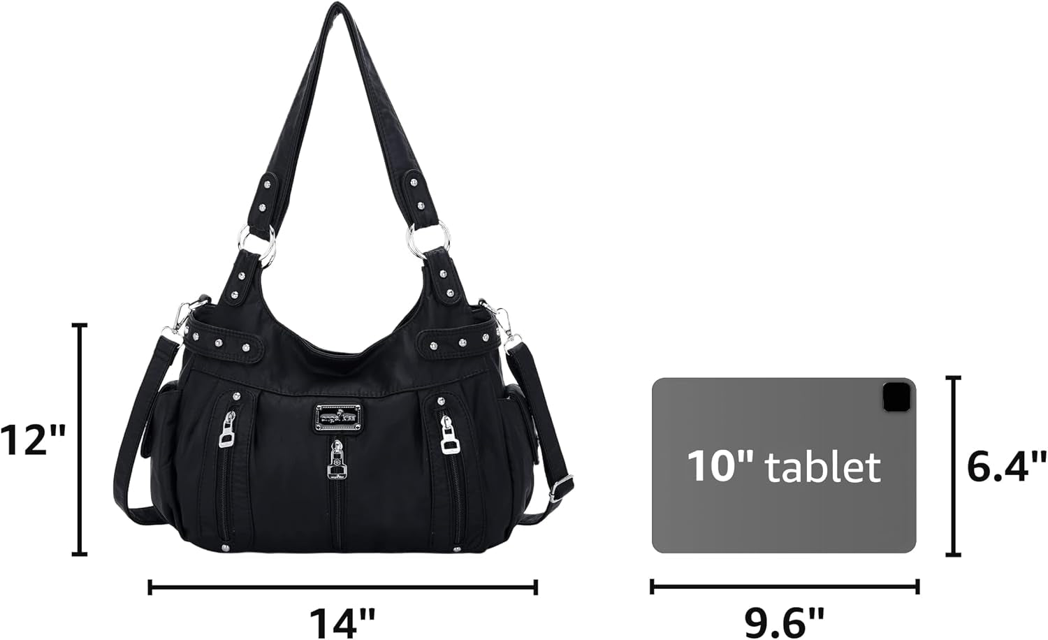 Large Purses and Handbags for Women Washed Faux Leather Crossbody Hobo Satchel Shoulder Handbag Tote Purse