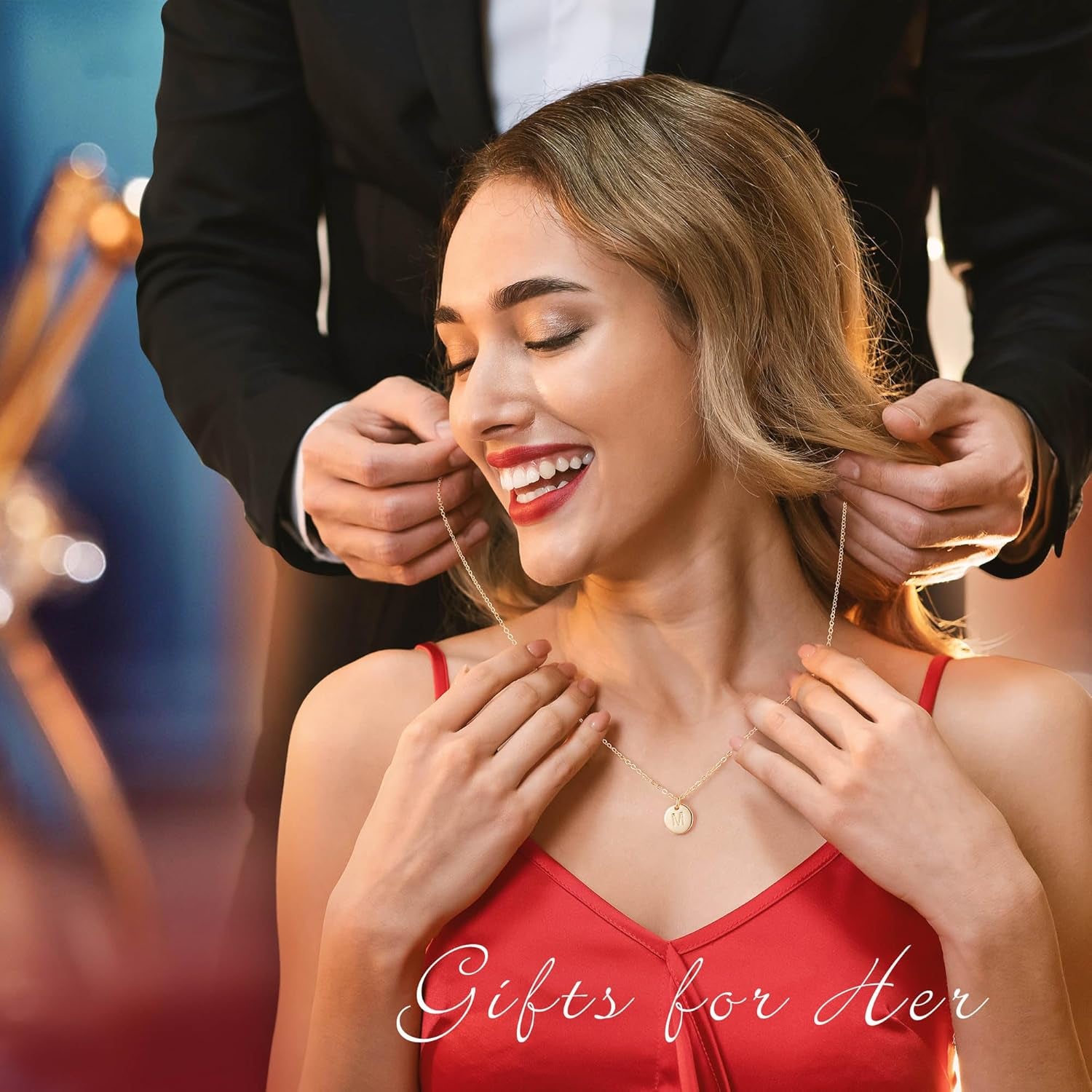 Disc Initial Necklaces for Girls Jewelry - Birthday Gifts for Girls | 14K Gold Plated/14K Rose Gold Plated/S925 Sterling Silver Disc Initial Necklaces for Girls, Jewelry for Kids Birthday Gifts