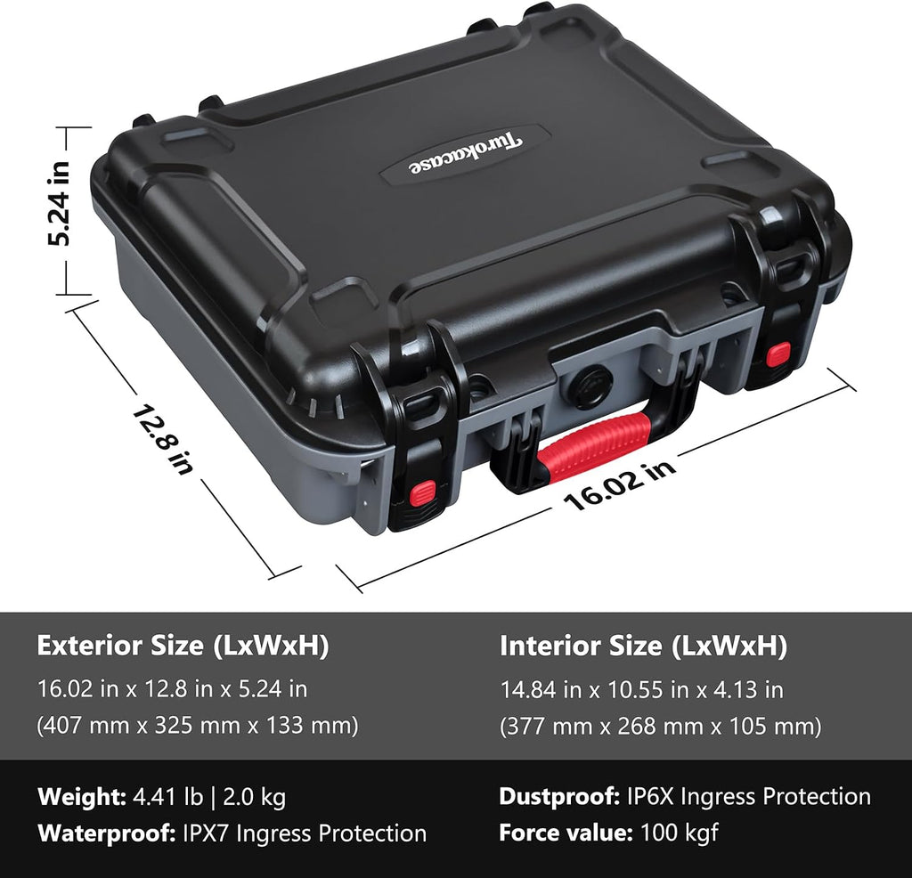 Case for NOCO Boost X GBX155 GB150 Jump Starter, Custom Foam Hard Case | Waterproof Protective Storage Box with for Clamps, Cables, Charger and Accessories, Shockproof Travel Organizer, Case Only