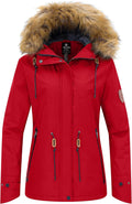 Women'S Waterproof Ski Jacket Fleece Lined Snow Jackets Winter Coat | 10,000Mm Waterproof Snowboard Jacket, Breathable 5000G, 4 Pockets, Windproof Hooded Insulated for Skiing, Hiking, Commute