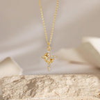 Upgraded Crown Cross Necklace for Women, 14K Gold Plated | Non-Tarnish Dainty Christian Faith Pendant for Gifting, First Communion, Baptism, Birthdays and Everyday Wear
